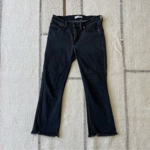 MADEWELL FADED WASHED BALCK CALI-DEMI BOOT CUT JEAN